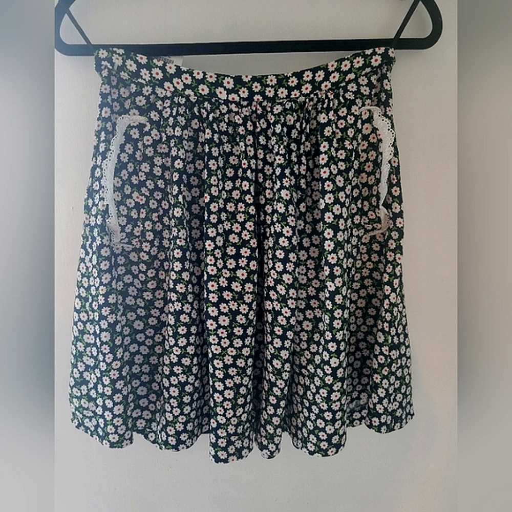 Miu Miu Floral Mini Skirt - Dark Navy